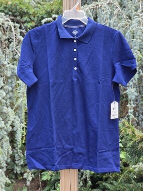 Blue Polo Shirt - Classic Button Placket NWT